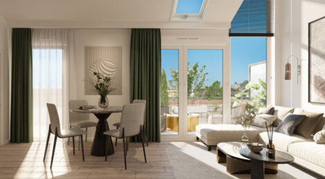 Programme immobilier neuf Nice'Art - Nice : Appartements T2–T4 avec terrasses, pompe à chaleur et proximité Port et campus universitaire (06000) - Référence : 9843