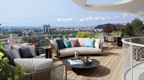 Programme immobilier neuf JOIA HANA - JOIA - Nice : Appartements T2–T5 avec terrasses, vues Méditerranée et jardins partagés dans l’Ecoquartier Vallée proche place Méridia (06000) - Référence : 14258