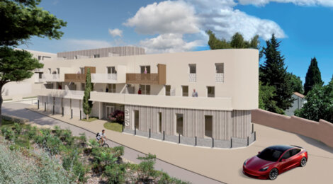 Programme immobilier neuf LE JARDIN D'ODETTE - Nîmes : Résidence senior avec terrasses, parking sécurisé et proximité centre-ville (30000) - Référence : 17329