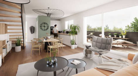 Programme immobilier neuf LES DUOS PANORAMA - Nordhouse aux portes de Strasbourg en 20 min (67150) - Référence : 11253
