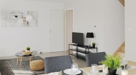 Programme immobilier neuf LES CARRÉS DU CÈDRE - Nuelles : Dernier appartement T4 duplex avec terrasse en bois et jardin privatif à deux pas de l’école (69210) - Référence : 568