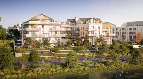 Programme immobilier neuf LES BERGES D'HOULIPPE - Orléans : appartements neufs du studio au 5 pièces aux portes du centre-ville (45000) - Référence : 15091