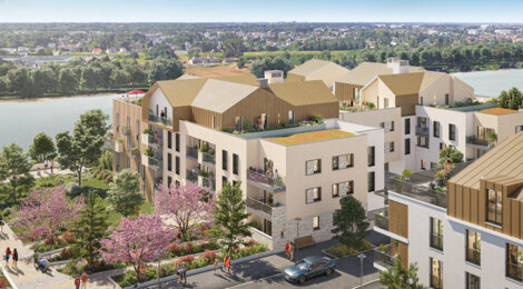 Programme immobilier neuf LES BERGES D'HOULIPPE - Orléans : appartements neufs du studio au 5 pièces aux portes du centre-ville (45000) - Référence : 15091