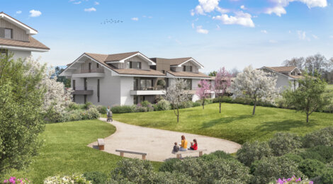 Programme immobilier neuf RESONANCE - Ornex : appartements neufs T2–T4 à 20 min de Genève (01210) - Référence : 12988