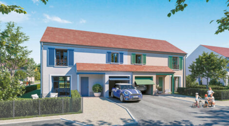 Programme immobilier neuf Domaine Pissarro - Parmain : Maisons T5 avec jardins privatifs, parking sécurisé et proximité Paris (95620) - Référence : 14784