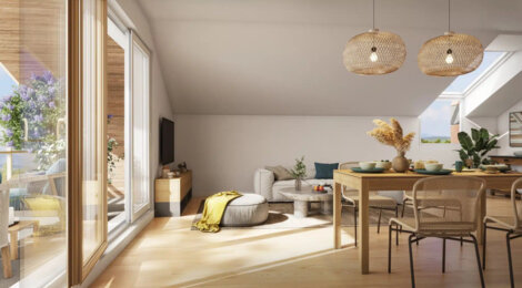 Programme immobilier neuf Résidence du Val Saint Denis - Pavilly : 92 appartements neufs entre forêt et 20 min de Rouen, résidence séniors LMNP (76570) - Référence : 15652