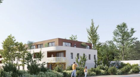 Programme immobilier neuf Les Jardins de Célan - Pessac : Appartements T2–T5 avec terrasses, jardin commun et proximité emplacement arboré (33600) - Référence : 14621