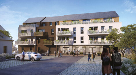 Programme immobilier neuf LE COEUR DE BOURG - Plouarzel : Appartements T2–T5 avec terrasses, RE2020 et proximité pointe de Corsen en centre bourg (29810) - Référence : 11021