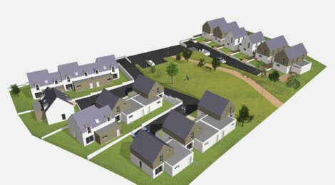 Programme immobilier neuf LES COTEAUX DE KERGREIS - Pluguffan : Maisons T3–T4 avec jardins, garages et cellier au sud-ouest de Quimper (29700) - Référence : 11505