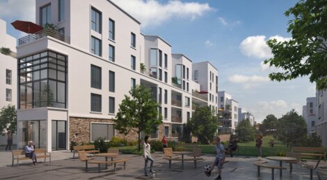Programme immobilier neuf INSTANTS NATURE - Poissy : résidences neuves avec séjours double hauteur près du château de la Coudraie (78300) - Référence : 17929