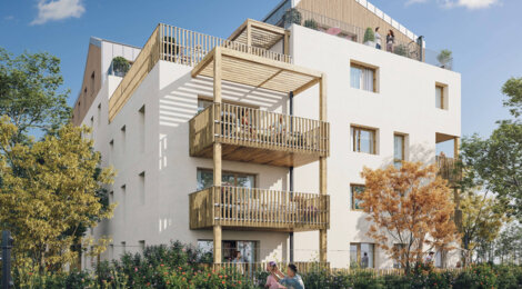 Programme immobilier neuf Le Jardin du Cèdre - Poitiers : appartements neufs T2–T4 et maisons en bois aux portes du campus universitaire (86000) - Référence : 15557