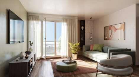Programme immobilier neuf COEUR ROSA - Pontoise : appartements neufs du studio au 5 pièces proche des bords de l’Oise (95000) - Référence : 14995