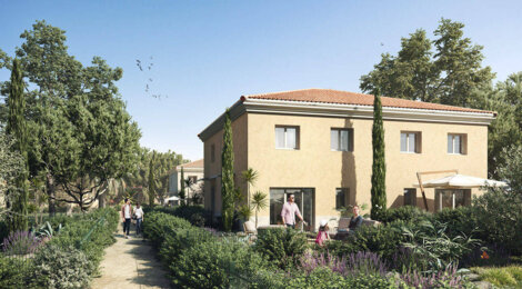 Programme immobilier neuf DOMAINE CASTILLON - Port-de-Bouc : Maisons T3–T5 avec jardins privatifs, proximité forêt de Castillon et cadre naturel (13110) - Référence : 14389