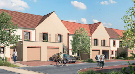 Programme immobilier neuf LE JARDIN DES ECRIVAINS - Précy-sur-Oise : Habitations T4 avec jardins privatifs, cuisine ouverte et sécurité à moins d’une heure de Paris (60460) - Référence : 12915