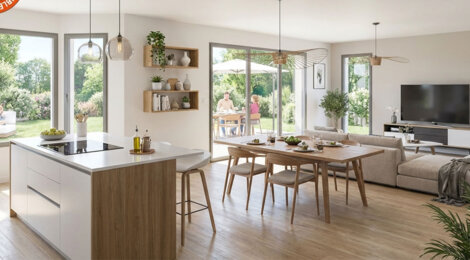 Programme immobilier neuf Villas CELESTINE (TRANCHE 2) - Publier maisons contemporaines proches du Lac Léman (74500) - Référence : 17028