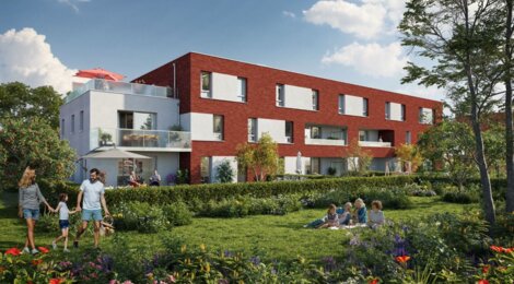Programme immobilier neuf L'Exclusif - Quesnoy-sur-Deûle : appartements neufs proche véloroute et bords de Deûle (59890) - Référence : 10151
