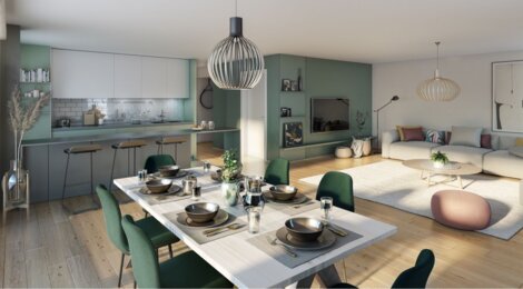 Programme immobilier neuf RIVE CROMOIS - Quetigny : 50 appartements neufs T2–T4 à 3 min de la place Centrale (21800) - Référence : 14606