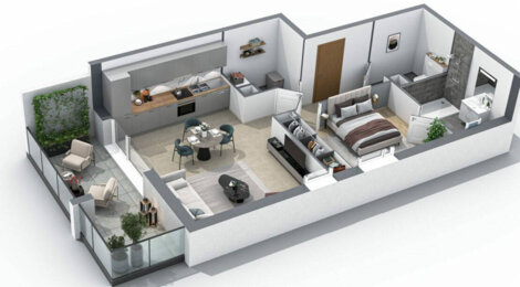 Programme immobilier neuf Côté Forêt - Reignier-Esery à deux pas du collège et de la médiathèque (74930) - Référence : 16204