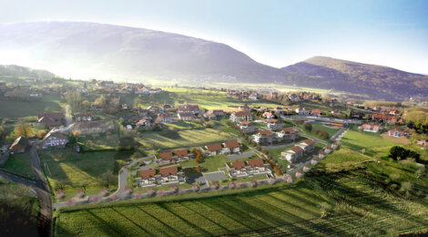 Programme immobilier neuf LE CHATENAY - Reignier-Esery : Appartements T2–T4 avec terrasses, balcons et isolation haute performance au pied du Club de Golf (74930) - Référence : 4658