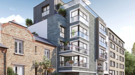 Programme immobilier neuf Le Cours des Lices - Rennes : 12 appartements neufs dans le quartier des Lices, architecture moderne et confort domotique (35000) - Référence : 15189