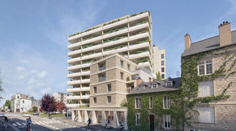 Programme immobilier neuf JARDINS DE BABYLONE - Rennes à deux pas du parc du Thabor et Prairies Saint-Martin (35000) - Référence : 13987