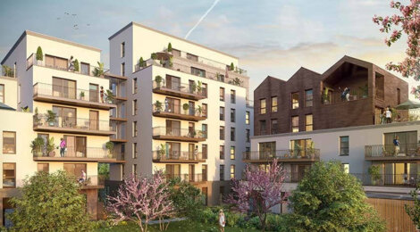 Programme immobilier neuf PALOMA - Rennes : Appartements studio–T5 avec terrasses, salles de bain équipées et parking dans le secteur Saint-Hélier (35000) - Référence : 14261