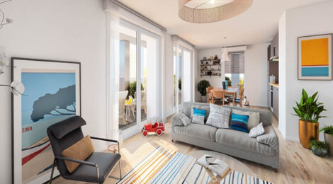 Programme immobilier neuf L'ESPLANADE - Rennes : Appartements T2–T4 avec terrasses, balcons et bornes électriques dans le quartier Le Landry (35000) - Référence : 14217
