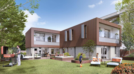 Programme immobilier neuf Le Parc Sainte-Sophie - Rennes : Appartements T2–T5 et maisons d’architecte avec terrasses, jardins privatifs et proximité centre-ville (35000) - Référence : 14796