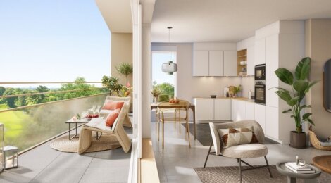 Programme immobilier neuf JARDIN PRIVÉ -  Rillieux-la-Pape : appartements neufs du 2 au 5 pièces en quartier Semailles (69140) - Référence : 15415