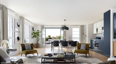Programme immobilier neuf L'AVANT-SCENE - Romainville : Appartements studio–T5 avec terrasses, parking et luminosité naturelle à 10 min du métro 5 direction Paris (93230) - Référence : 12994