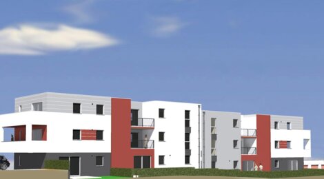 Programme immobilier neuf Résidence Saint Martin - Rombas : 12 appartements T2–T3 avec balcons, terrasses et loggias près de la base de loisirs (57120) - Référence : 136