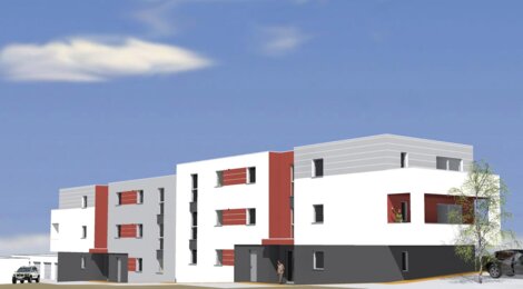 Programme immobilier neuf Résidence Saint Martin - Rombas : 12 appartements T2–T3 avec balcons, terrasses et loggias près de la base de loisirs (57120) - Référence : 136