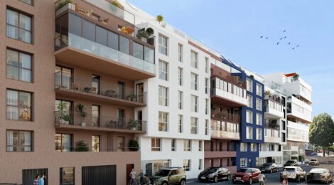 Programme immobilier neuf CôtéPasteur-CageA2 - Rouen appartements avec terrasses face à l'Université (76000) - Référence : 17853