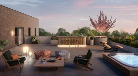 Programme immobilier neuf CARACT'R - Rueil-Malmaison : Appartements studio–T5 avec terrasses, parking et jardins privatifs au cœur du quartier Richelieu-Châtaigneraie (92500) - Référence : 14341
