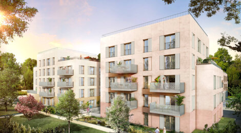 Programme immobilier neuf Les Nouveaux Jardins - Maisons et Appartements - Rungis : Appartements studio–T5 et maisons T4–T5 avec jardins, terrasses et cadre naturel dans l’agro-quartier de Montjean (94150) - Référence : 14206