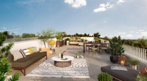 Programme immobilier neuf Les Nouveaux Jardins - Maisons et Appartements - Rungis : Appartements studio–T5 et maisons T4–T5 avec jardins, terrasses et cadre naturel dans l’agro-quartier de Montjean (94150) - Référence : 14206