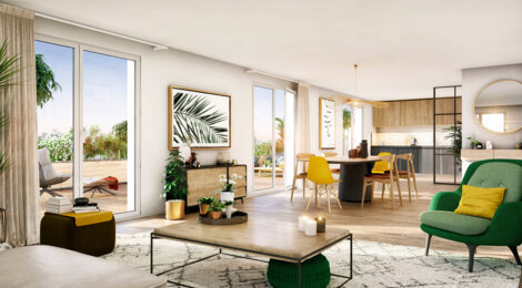 Programme immobilier neuf Les Nouveaux Jardins - Maisons et Appartements - Rungis : Appartements studio–T5 et maisons T4–T5 avec jardins, terrasses et cadre naturel dans l’agro-quartier de Montjean (94150) - Référence : 14206