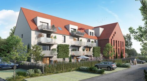 Programme immobilier neuf Au Fil de la Lys - Sailly-sur-la-Lys : 28 appartements neufs T2–T4 à 15 min de la frontière belge (62840) - Référence : 10399