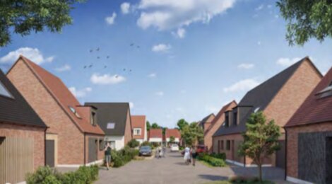 Programme immobilier neuf NATURESSENCE - Sainghin-en-Weppes : Maisons neuves avec jardins privatifs et espaces verts en plein centre-ville (59184) - Référence : 9748