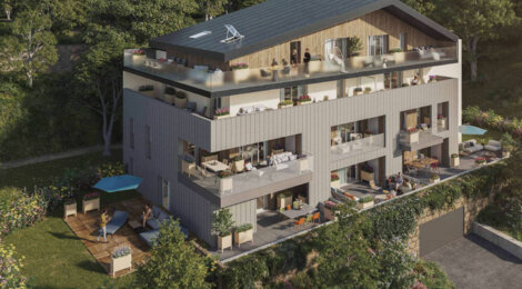 Programme immobilier neuf DOMAINE DE LA CROIX - Saint-Alban-Leysse : appartements neufs T2–T5 à 5 km de Chambéry dans un parc de 1,6 hectare (73230) - Référence : 15749