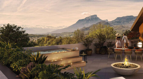Programme immobilier neuf DOMAINE DE LA CROIX - Saint-Alban-Leysse : appartements neufs T2–T5 à 5 km de Chambéry dans un parc de 1,6 hectare (73230) - Référence : 15749