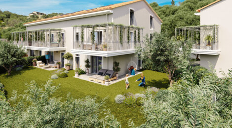 Programme immobilier neuf L'OLIVERAIE - Saint-André-de-la-Roche : logements neufs du 2 au 4 pièces à 450 m de l’arrêt de bus (06730) - Référence : 14331