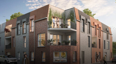 Programme immobilier neuf Le 28 - Saint-André-Lez-Lille : Appartements T2–T4 avec terrasses, briquettes rouges et proximité centre-ville (59350) - Référence : 14549