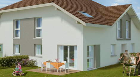 Programme immobilier neuf LES CARRÉS DES ALOUETTES - Saint-Blaise : Maisons T4 avec jardins privatifs et vue sur la Vallée des Usses à flanc de Salève (74350) - Référence : 130
