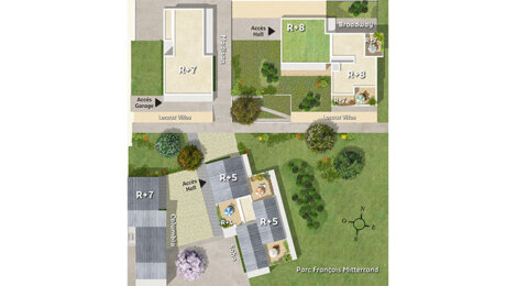 Programme immobilier neuf URBAN PARK - Saint-Étienne : 68 appartements T1–T4 avec terrasses, balcons et isolation optimale près du Parc François Mitterrand (42000) - Référence : 12034