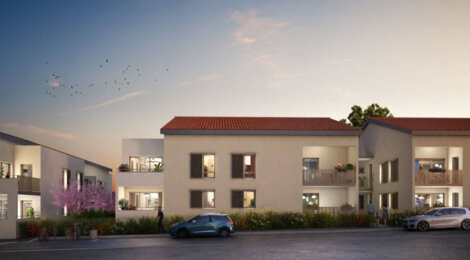 Programme immobilier neuf LE CLOS DES CERISIERS - Saint-Genis-les-Ollières : Appartements T2–T4 et maisons T4 avec jardins, garages et ascenseur en centre-ville (69290) - Référence : 6667