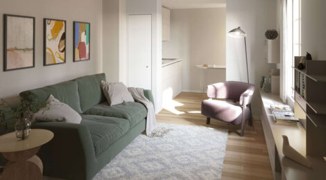 Programme immobilier neuf LE 22 ST-GER -  Saint-Germain-en-Laye : appartements neufs du studio au 2 pièces en cœur de ville (78100) - Référence : 8167