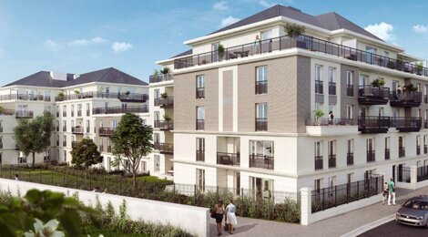 Programme immobilier neuf VILLA MAUPASSANT - Saint-Gratien : Appartements T1–T4 avec terrasses, jardins et domotique à 900 m du lac d’Enghien (95210) - Référence : 1806