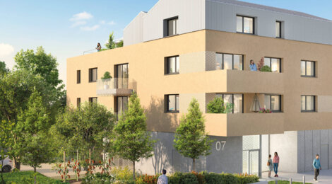 Programme immobilier neuf ABELIA - Saint-Herblain : appartements neufs  proche de Nantes et à 3 min du bus ligne 91 (44800) - Référence : 9568