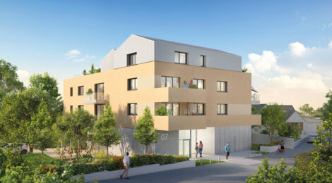 Programme immobilier neuf ABELIA - Saint-Herblain : appartements neufs  proche de Nantes et à 3 min du bus ligne 91 (44800) - Référence : 9568